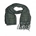 Golden beats studded heart shaped fringe's hijab - Dark green